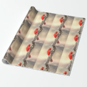 Kardinaal op een Cholla Cadeaupapier (Uitgerold)