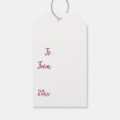 Kardinaal op Evergreen/gepersonaliseerd cadeauLabe Cadeaulabel (Achterkant)