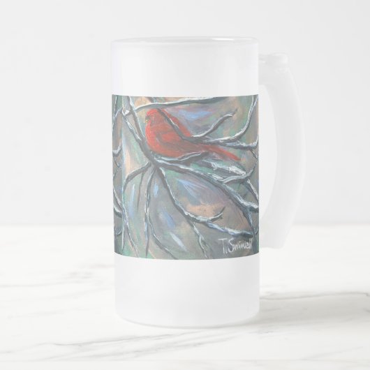 "Kardinaal op het Elk" Mok van de voorkant (Voorkant rechts)