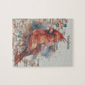 Kardinaal op Virginia Road Map Legpuzzel (Horizontaal)