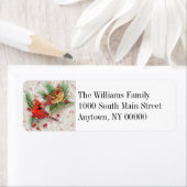 Kardinaal paar retour adres label (Insitu)