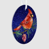 Kardinaal - Red Bird Ornament (voorkant)