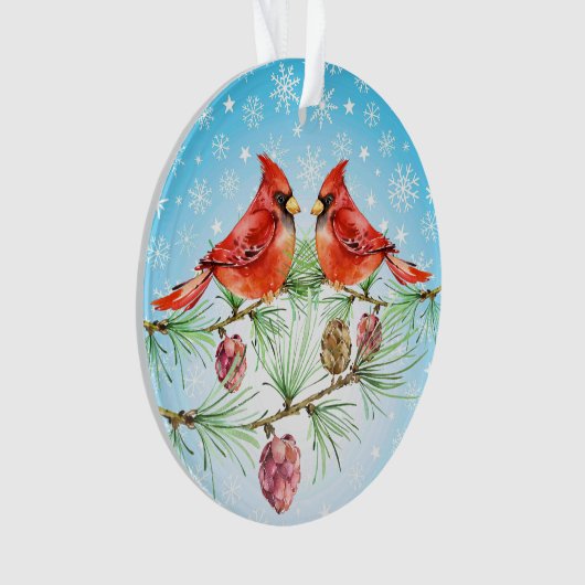 Kardinaal - Red Bird Ornament (voorkant)