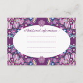 Kardinaal Red Rosace Informatiekaartje (Achterkant)