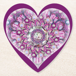 Kardinaal Red Rosace Kartonnen Onderzetters