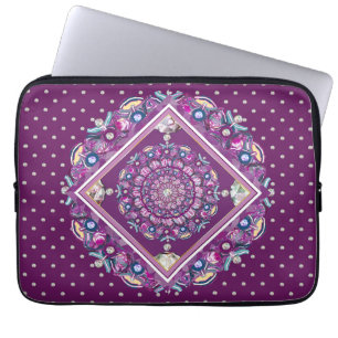 Kardinaal Red Rosace Laptop Sleeve