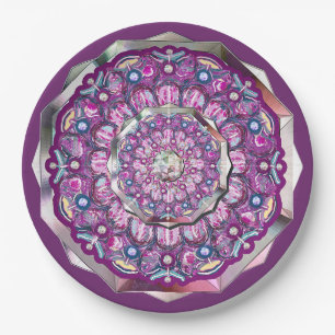 Kardinaal Red Rosace Papieren Bordje