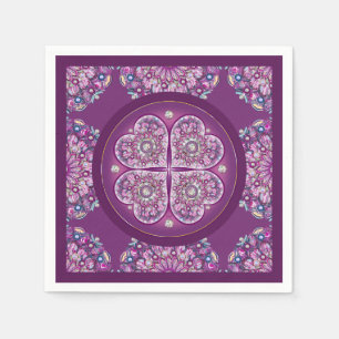 Kardinaal Red Rosace Servet