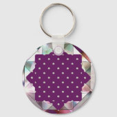 Kardinaal Red Rosace Sleutelhanger (Achterkant)