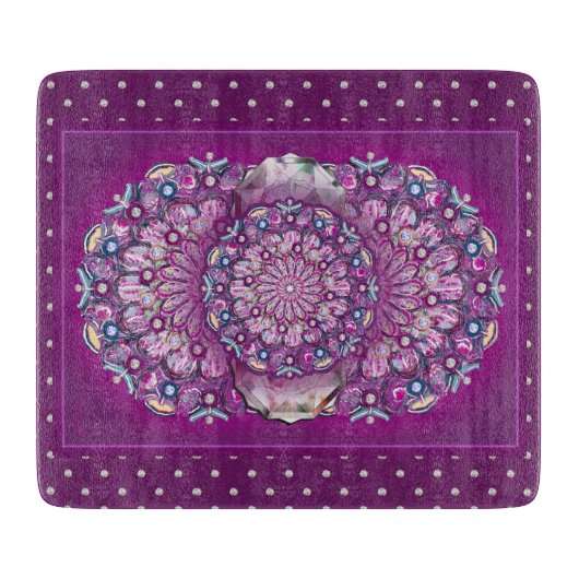 Kardinaal Red Rosace Snijplank (Voorkant)