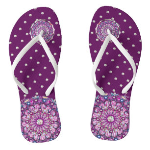 Kardinaal Red Rosace Teenslippers