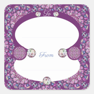 Kardinaal Red Rosace Vierkante Sticker