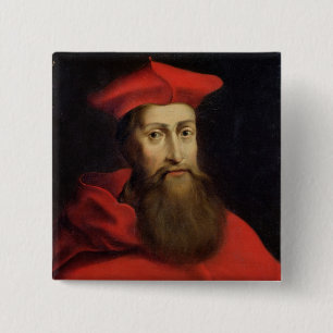 Kardinaal Reginald Pole aartsbisschop van Canterbu Vierkante Button 5,1 Cm