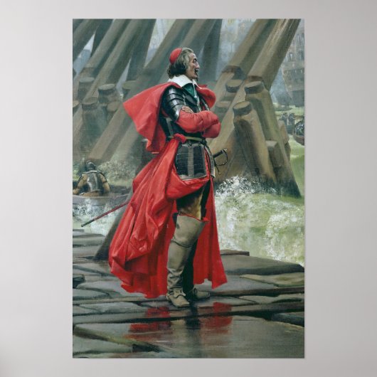 Kardinaal Richelieu op de muur van het zee bij La  Poster (Voorkant)