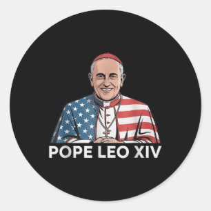 Kardinaal Robert Francis Prevost Paus Leo XIV Amer Ronde Sticker