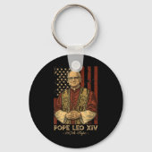 Kardinaal Robert Francis Prevost Paus Leo XIV Amer Sleutelhanger (Voorkant)