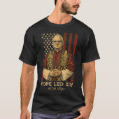 Kardinaal Robert Francis Prevost Paus Leo XIV Amer T-shirt (Voorkant)
