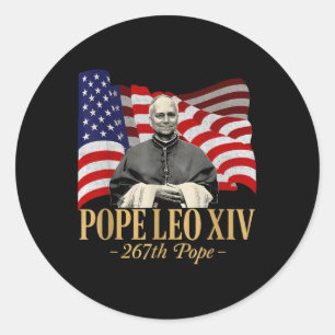 Kardinaal Robert Prevost Shirt Paus Leo XIV voor m Ronde Sticker
