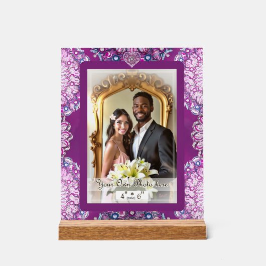 Kardinaal rode Rosace Acryl Bord (Voorkant)