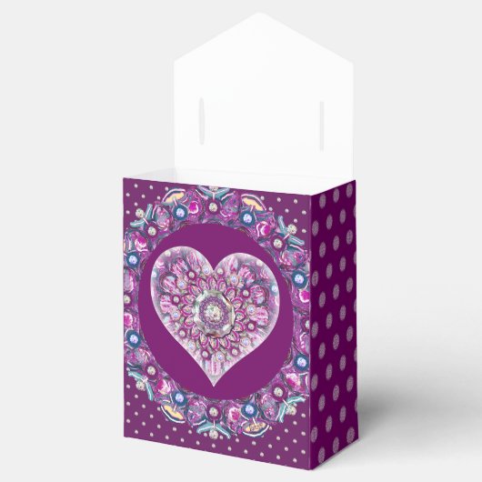 Kardinaal rode Rosace Bedankdoosjes (Geopend)