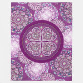 Kardinaal rode Rosace Fleece Deken (Voorkant)