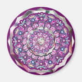 Kardinaal rode Rosace Magneet (Voorkant)