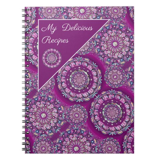 Kardinaal rode Rosace Notitieboek (Voorkant)