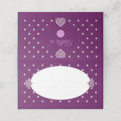 Kardinaal rode Rosace Place Card (Buitenkant ongevouwen)