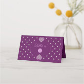 Kardinaal rode Rosace Place Card (Achterkant)
