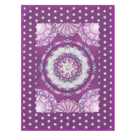 Kardinaal rode rozenkrans & sneeuwvlok tafelkleed