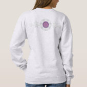 Kardinaal rode rozenkrans & sneeuwvlok trui (Achterkant)