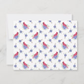 Kardinaal Roodvogel Funeral Dank je Kaart (Achterkant)