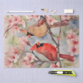 "Kardinaal Serenade: een bloemendecoupage van de W Tissuepapier (Craft)