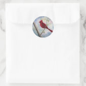 kardinaal-sticker ronde sticker (Tas)