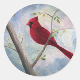 kardinaal-sticker ronde sticker
