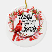 Kardinaal uit de hemel. Keramische ornament (Voorkant)