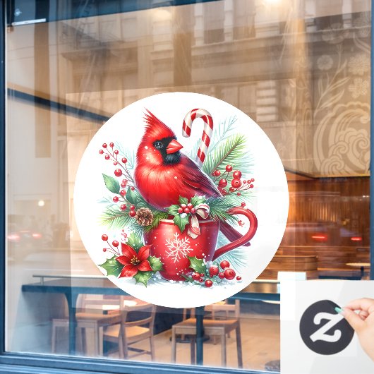 kardinaal-vensterklemming raamsticker (Cafe Raam)