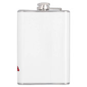 Kardinaal vogel, kersttekening heupfles (Achterkant)