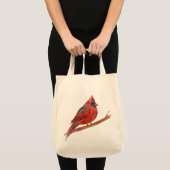 Kardinaal Vogel Waterverf Schilderen Wildlife Tote Bag (Voorkant (product))