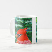 Kardinaal Vogelkunst Mooie Volkskunst Sympathie Gi Koffiemok (Voorkant links)