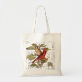  kardinaal vogels Frans Script Day Bag Tote Bag (Voorkant)