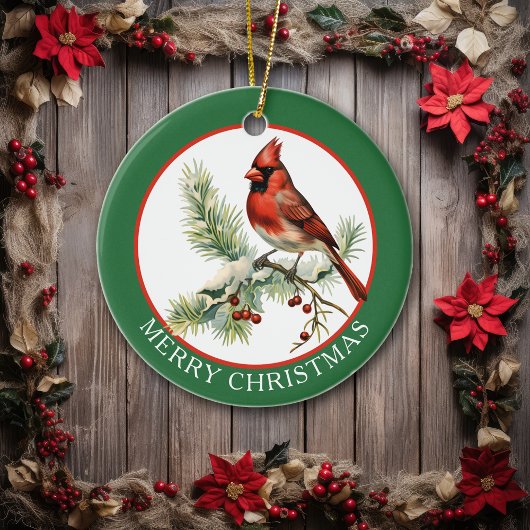  Kardinaal Vogelvreugde aan de Wereld Keramisch Ornament