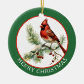 Kardinaal Vogelvreugde aan de Wereld Keramisch Ornament (Voorkant)