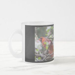 Kardinaal Zangvogel Paar Matglas Koffiemok