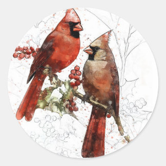 Kardinaalgepaar stickers