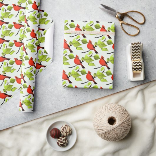Kardinaalprint voor vogelliefhebbers cadeaupapier (Crafts)