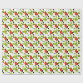 Kardinaalprint voor vogelliefhebbers cadeaupapier (Vlak)