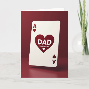 Kardinaalrode Aas Papa Vaderdag kaart