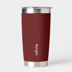 Kardinaalrode Geïsoleerde Tumbler met Aangepaste M Drinkbeker