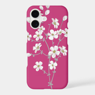 Kardinaalrode hoes met voorjaar's bloemen